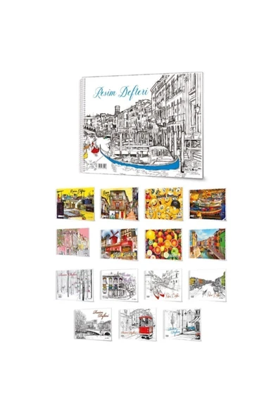 Elif Kırtasiye Resim Defteri 35x50 Cm Büyük Boy Spiralli Karton Kapak (1 Adet)15 Yaprak ürün görseli