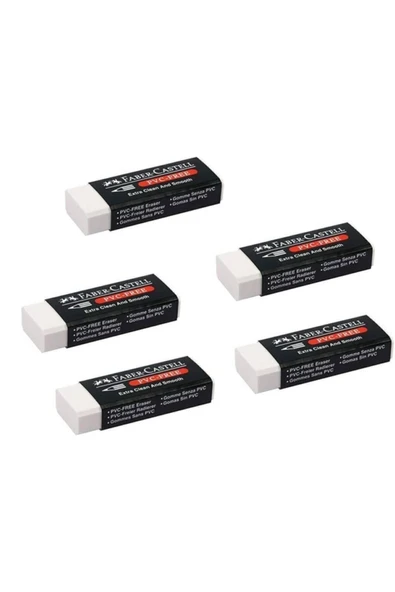 Faber Castell Faber-castell Pvc Free No:20 Beyaz Silgi 5 Li ürün görseli 1