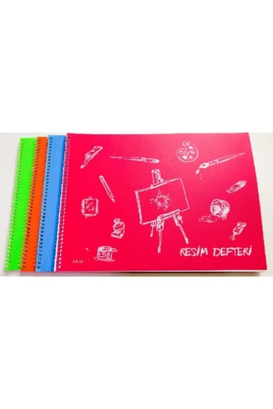 Defne Plastik Kapak ( 3 Adet ) 25x35 Telli Resim Defteri 25 Yp. ürün görseli