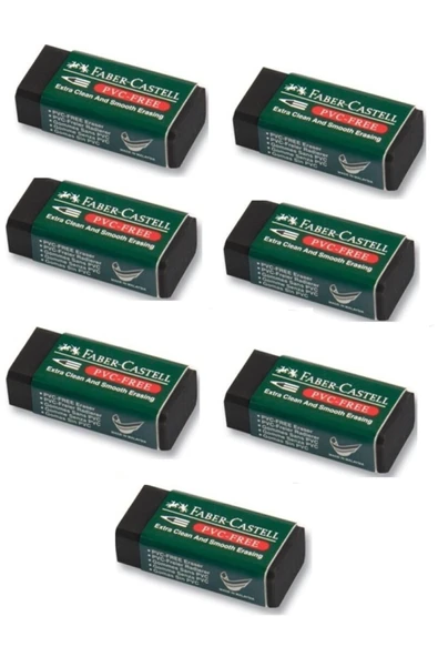 Faber Castell Silgi Siyah Küçük Boy 7 Adet ürün görseli 1