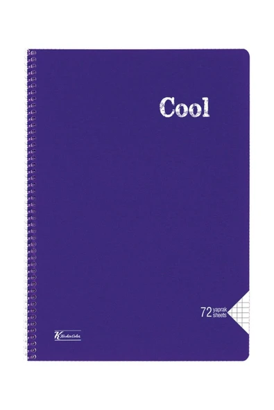 KESKİN COLOR Keskin Color Cool 72 Yp. Kareli A4 Plastik Kapak Spiralli Defter ürün görseli