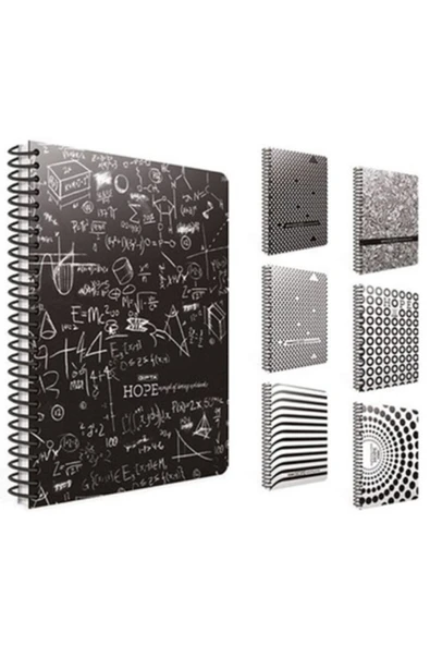 Gıpta Hope Spiralli Karton Kapak 18.5x26 Cm 80 Yaprak Kareli Defter - Resim 2