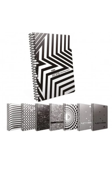 Gıpta Hope Spiralli Karton Kapak 18.5x26 Cm 80 Yaprak Kareli Defter - Resim 3