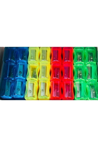 Linea Kapaklı Plastik Kalemtıraş 24lü Kutu (262) - Resim 2