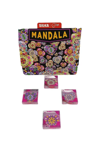 Silka Silgi Seti 3 Lü Mandala Desenli - Resim 2