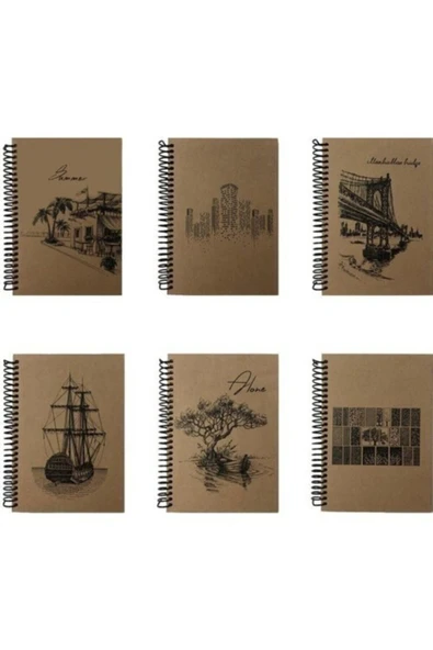 Tokaç Kraft Spiralli Defter 80 Yaprak Çizgili 14 X 21 Cm (A5) - Resim 3