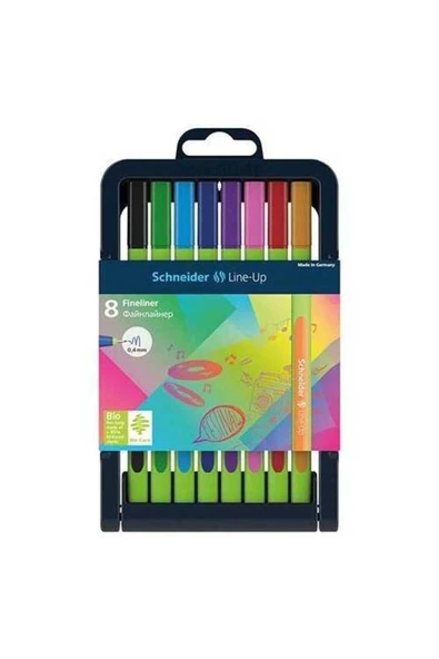 SCHNEIDER Fınelıner 0.4 Mm Fiber Uç Kalem 8li Set 191098 ürün görseli 1