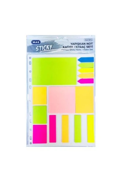 Mas Kombo Yapışkanlı Not Kağıdı Karma Set 18S 3674 ürün görseli 1