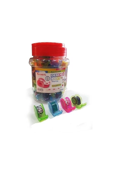 Ticon Desenli Bant Kesicili Bant 12x3 Mt. 50 Li 167845 (1 Paket 50 Adet) - Resim 2