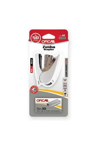 Ofica Küçük Zımba Makinesi Ve Teli Siyah-kırmızı (fz-11sk) ürün görseli 1