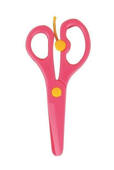Südor Çocuklar Için Korumalı Pembe Plastik Kağıt Makas - 1