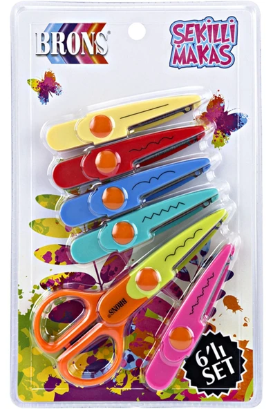 Brons Şekilli Makas 6lı Set Br-708 ürün görseli 1