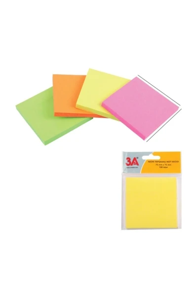 3A Post It, Renkli Yapışkanlı Not Kağıdı ürün görseli 1