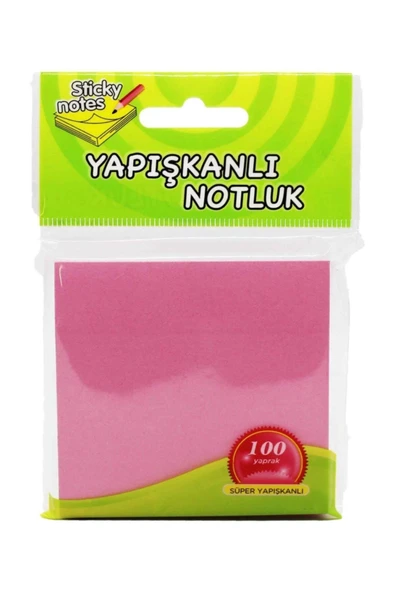 Red Apple P03 Yapışkanlı Not Kağıdı  Pastel Pembe Index 75*75 mm 100 Yaprak ürün görseli 1