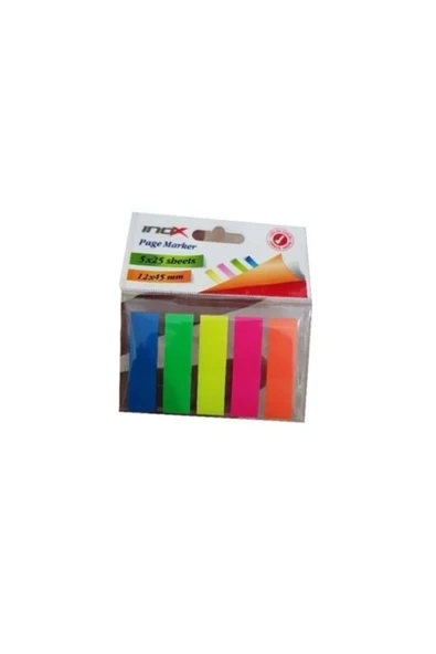 inox Yapışkanlı Page Marker 12x45 25yp.5 Renk - 1