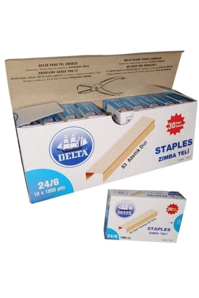 Delta Zımba Teli 24/6(10x1000=x4 Adet) 4 Kutu ürün görseli 1