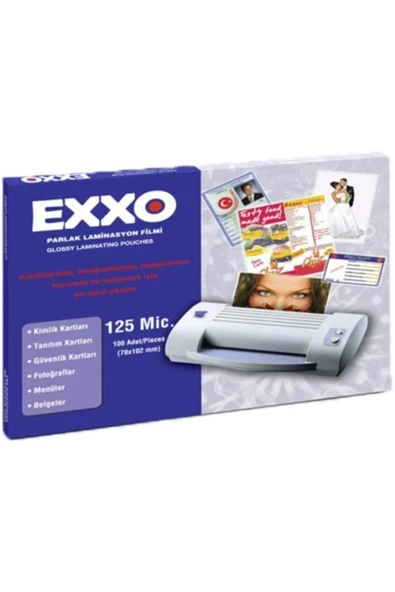 Exxo Laminasyon Film A-4 125 Mic 100 Lü - 1
