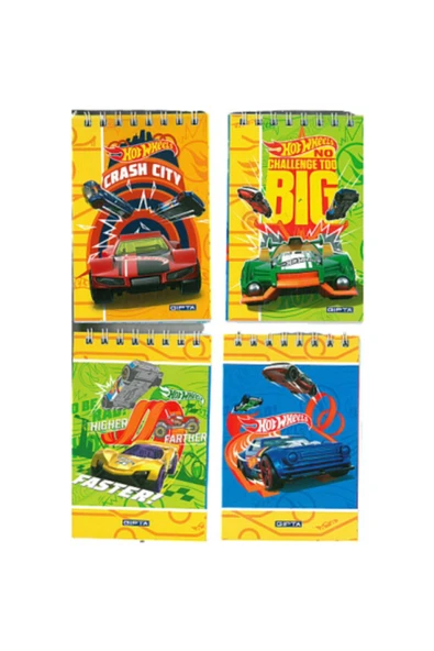Gıpta Hot Wheels Spiralli Karton Kapak 40 Yaprak A7 Mini Bloknot - 2