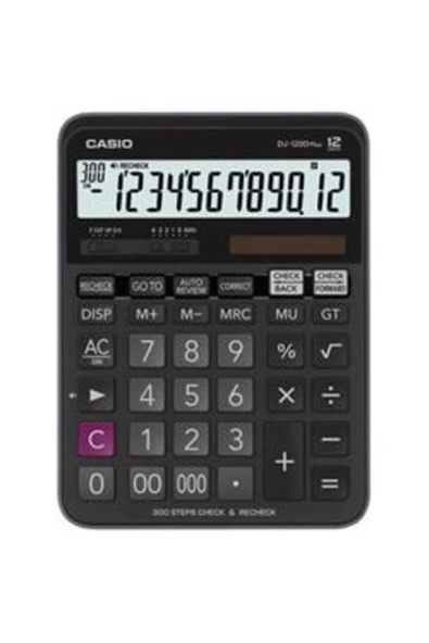 Casio DJ-120D Plus İşlem Kontrollü 12 Hane Masa Üstü Hesap Makinesi - 2