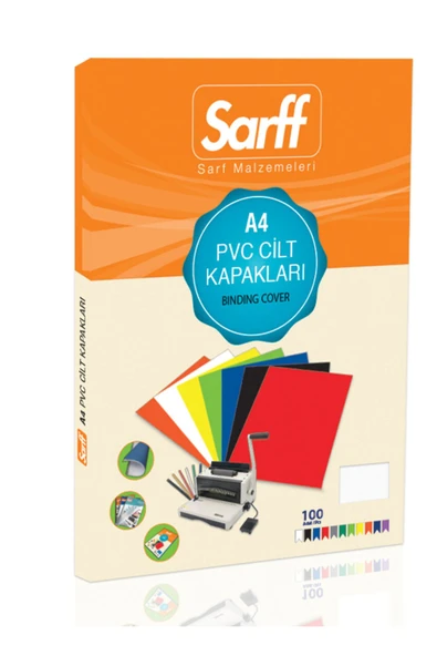 SARFF Pvc A4 Buzlu Şeffaf Cilt Kapağı 100'lü Paket - 8