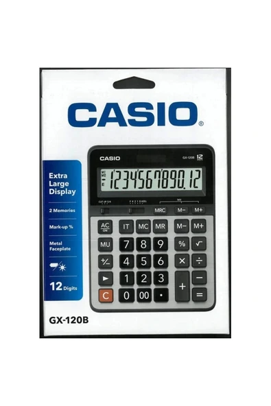 Casio GX-120B 12 HANE MASAÜSTÜ HESAP MAKİNESİ - 2