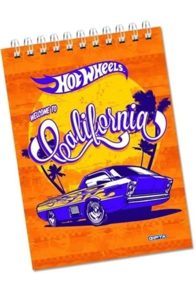 Gıpta Hot Wheels Spiralli Karton Kapak 40 Yaprak A7 Mini Bloknot - 1