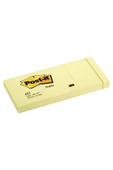 3M Postıt Not Sarı 100 Yaprak 38x51mm ürün görseli 1
