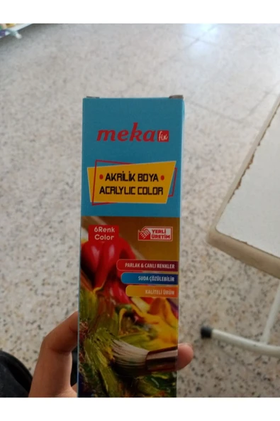 MEKA 6 Lı Akrilik Boya ürün görseli 1