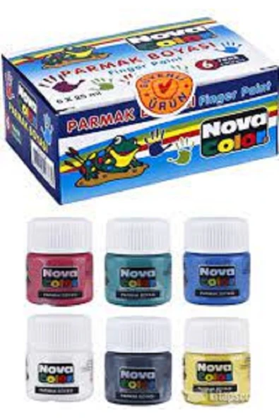 Nova Color Parmak Boyası 6 Lı 25ml - Resim 2