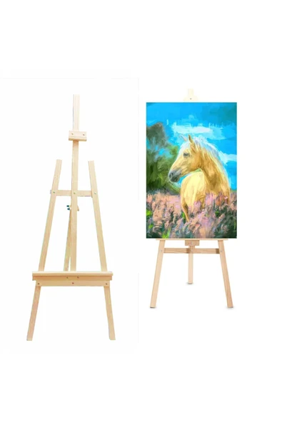 Resim şovalesi - ressam sehbası - ayarlanabilir -175 cm - çam