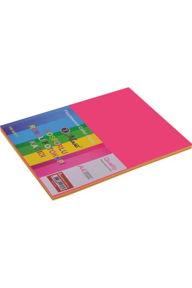 Masis Fosforlu A4 Fotokopi Kağıdı 100 Lü Karşık 5 Renk ürün görseli 1