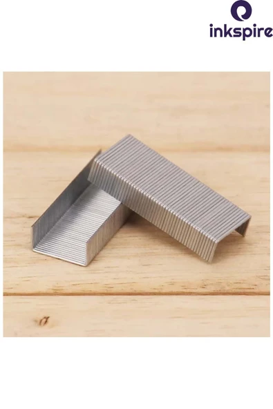 inkspire Beyaz Zımba Teli No:10 1000 Li 9 Paket Küçük Boy Gri Renk Numara 10 Tel Zımba Gümüş Gri Noki - Resim 3