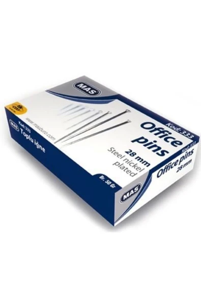Mas 333 Toplu Iğne 50 Gr.(NİKELLİ)28mm. - 1
