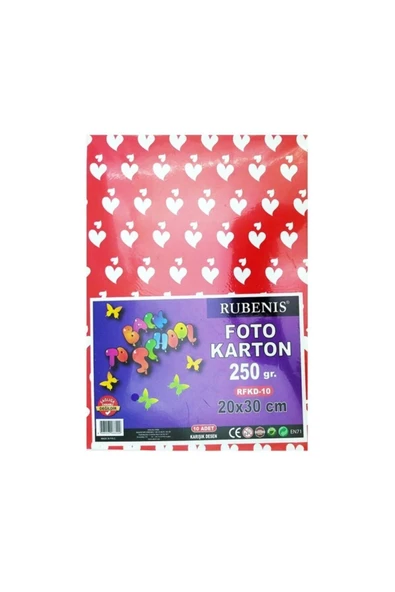 Rubenis Desenli Foto Karton 250 Gr A4 - 1