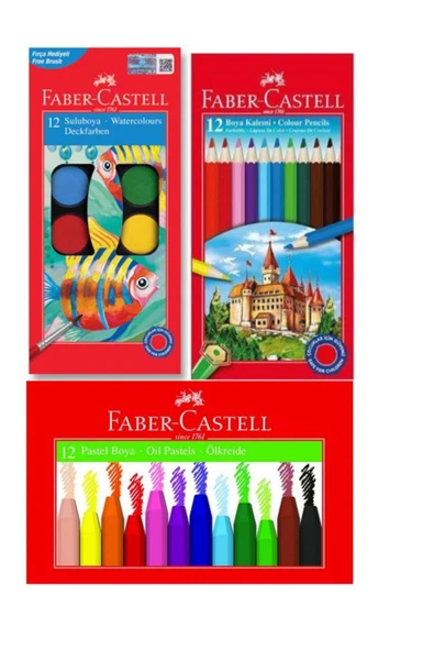 Faber Castell 3'lü Boyama Seti ürün görseli 1