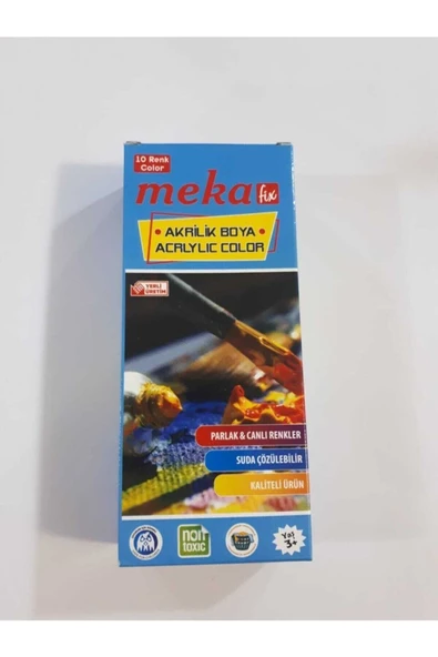 MEKA Fix Akrilik Boya 10 Renk ürün görseli 1