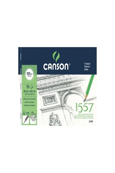 Canson 1557 Desen Çizim Defteri 180gr. 35x50cm ürün görseli 1