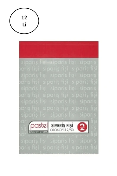 Pastel Otokopili Sipariş Fişi Orta Boy 2/50 12 Adet ürün görseli 1