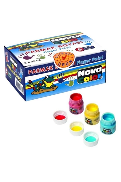 Nova Color Parmak Boyası 6 Lı 25ml - Resim 3