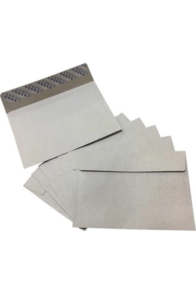 Asil 114x162 Mm Silikonlu 90 Gr Kraf Mektup Zarfı 100 Adet - 1
