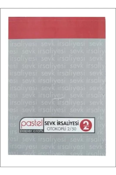 Pastel Sevk Irsaliyesi (14x20 Cm Ölçülerinde A5) Otokopili 2/50 2 Nüsha (1 Asıl 1 Suret) 24 Adet - 1