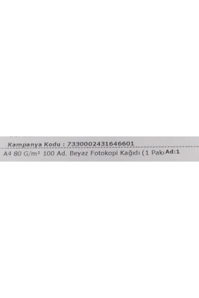 Ümit Kırtasiye Ezg A4 Fotokopi Kağıdı 50'li Paket 80 gr - 2