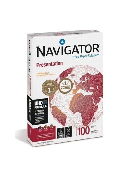NAVİGATÖR Navigator Fotokopi Kağıdı Gramajlı Laser-copy-ınkjet Presentation 500 Lü A4 100 Gr Beyaz ürün görseli 1