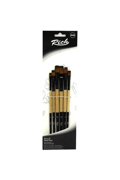 Rich 11217 Stroke 6 Lı Fırça Seti Set 3 01319 - 1