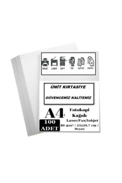 Ümit Kırtasiye A4 Fotokopi Kağıdı 100'lü Paket - 1
