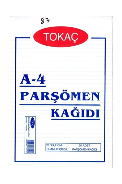 Alfa Tokaç A-4 Parşömen Kağıdı Çizgili 50 Li Paket P.k ürün görseli 1