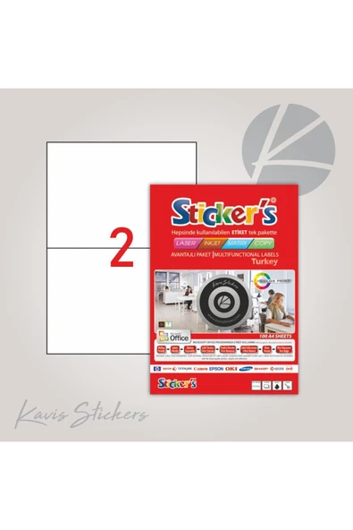 lazeretiket 210X148,5 mm. Düz Kesim A4 Stıcker Lazer Etiket - 1