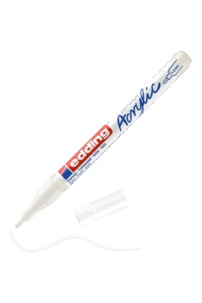 Edding Akrilik Marker Kalem 1-2 Mm Yuvarlak Uç Beyaz 5300-922 ürün görseli 1