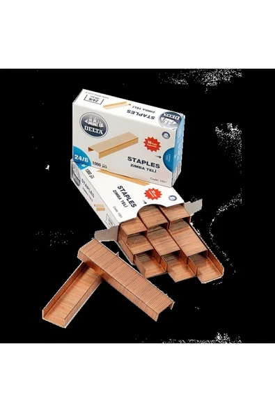 Delta Zımba Teli 1000 Li 24/6 Sarı 1551 - 10'lu Paket - 1