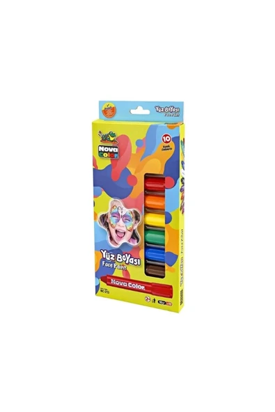 Nova Color Nc-213 Yüz Boyası 10'lu Set ürün görseli 1
